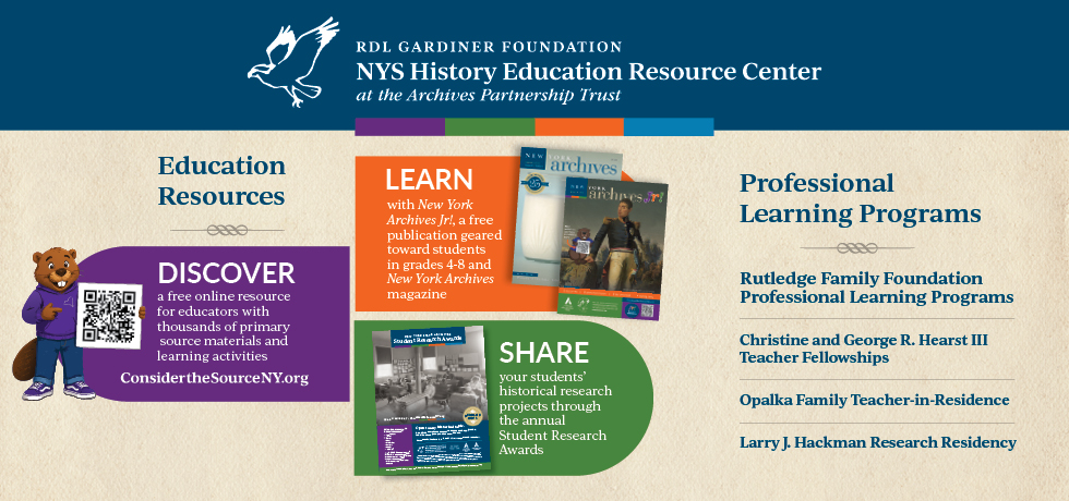 RDL Gardiner Foundation | NYS History Education Resource Center | Professional Learning Programs 